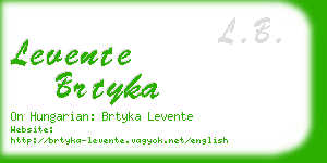 levente brtyka business card